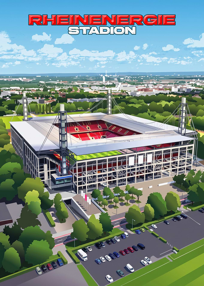 RheinEnergieStadion Cologne Illustration