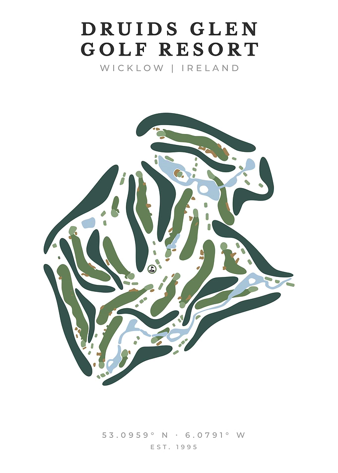 Druids Glen Golf Resort Minimalist Map