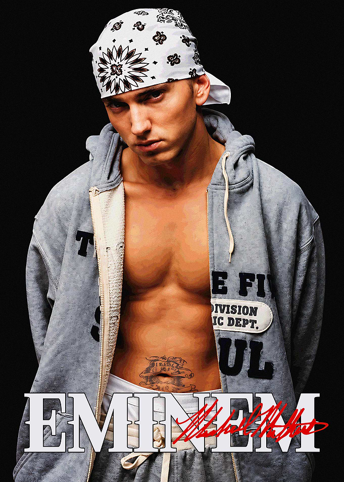 Eminem Portrait with Bandana