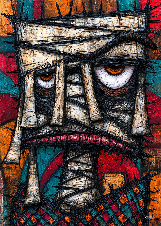 The Unamused Mummy - Grotesque Halloween Portrait