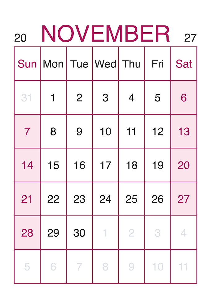November 2027 Calendar Page