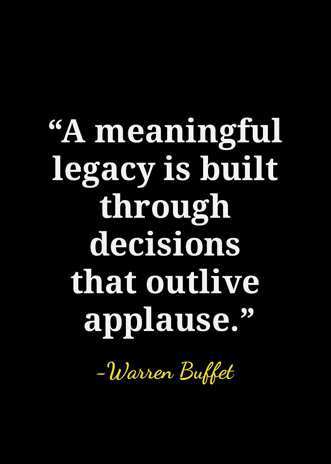 Warren Buffett Inspirational Quote Poster