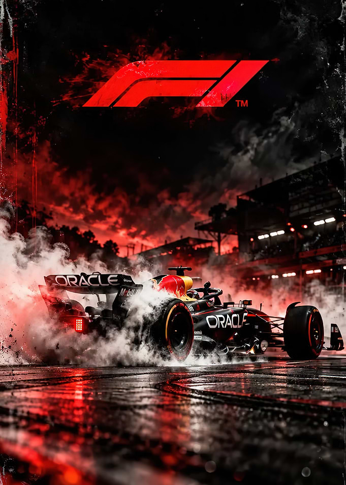 Red Bull Racing F1 Car Burnout