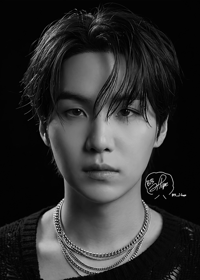 Portrait of Suga from BTS