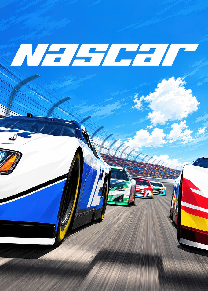 NASCAR Racing Action Poster