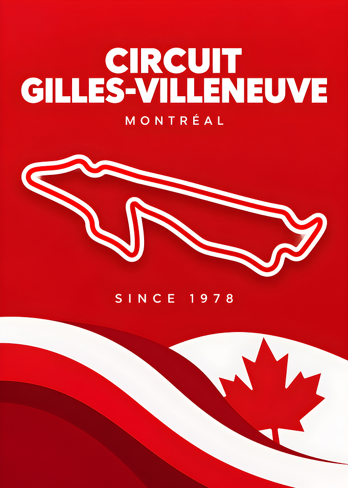 Circuit Gilles-Villeneuve Montreal F1 Poster
