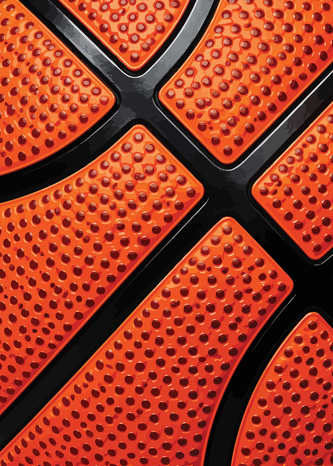 Close-up Basketball Texture Pattern