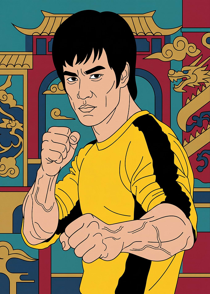 Bruce Lee Pop Art Illustration
