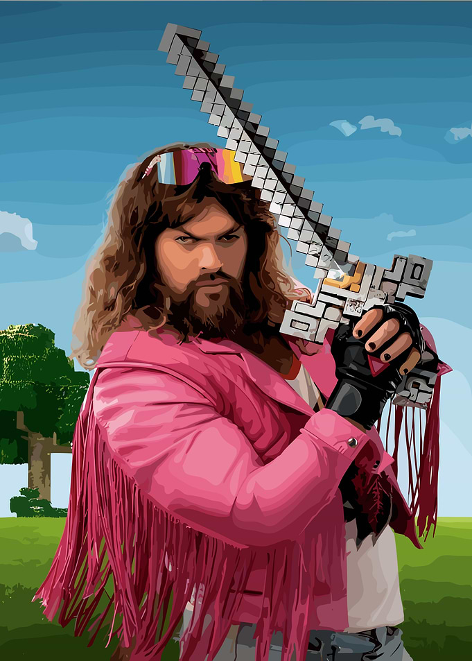Jason Momoa as Minecraft Warrior