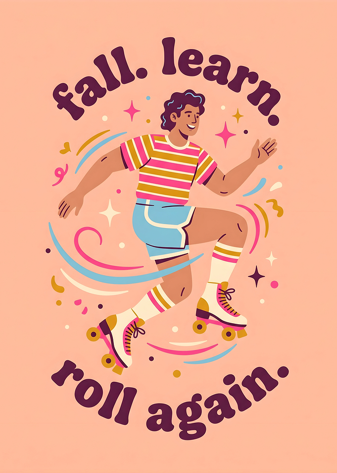 Retro Fall Learn Roll Again Roller Skating