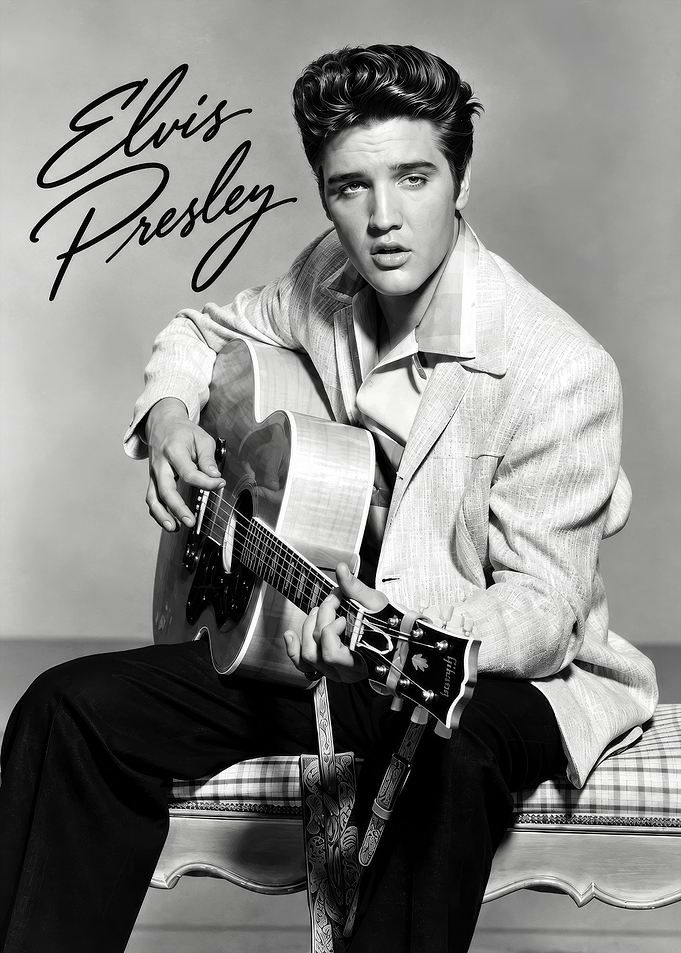 Elvis Presley Playing Acoustic Guitar
