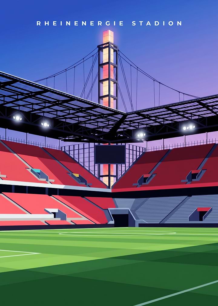 RheinEnergie Stadion Minimalist Poster