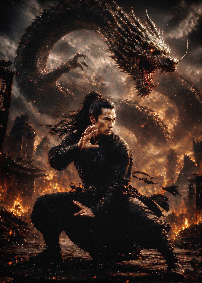Dragon Martial Arts Fantasy Poster