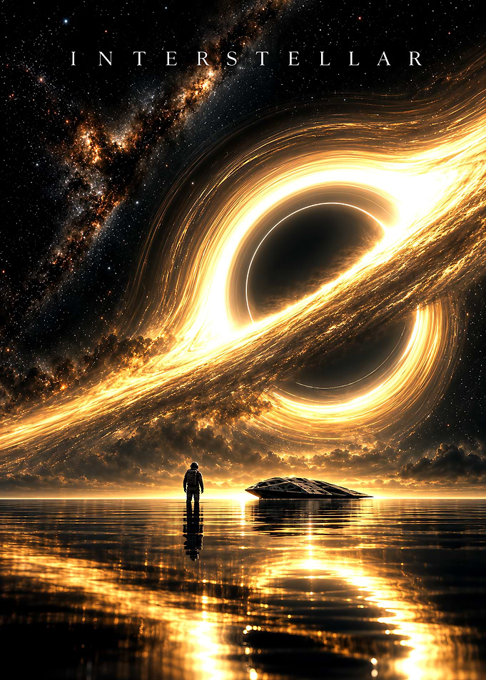 Interstellar Black Hole Movie Poster
