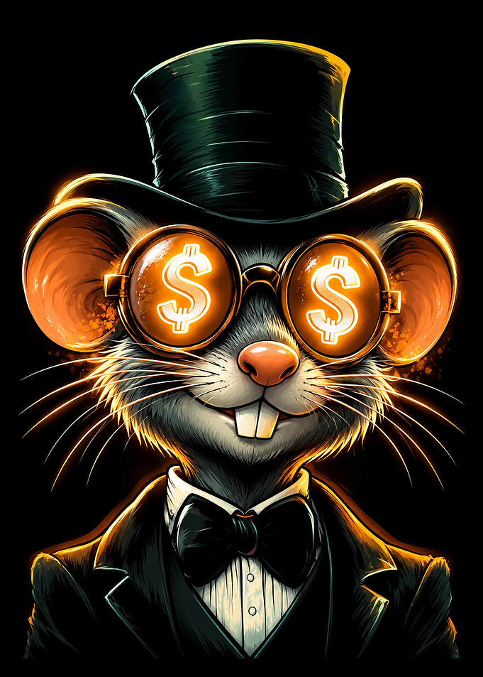 Dapper Wealthy Mouse in Top Hat