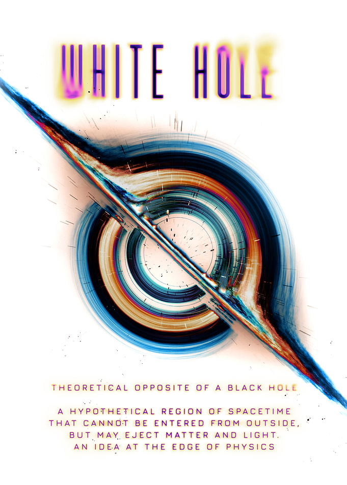 White Hole Scientific Concept Poster