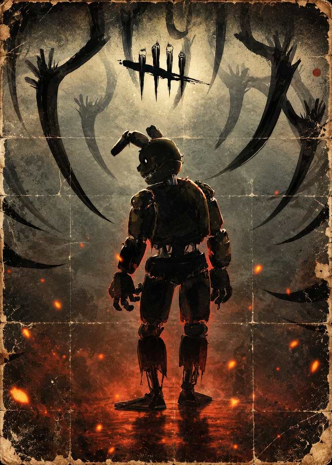 Springtrap Dead by Daylight Crossover Poster