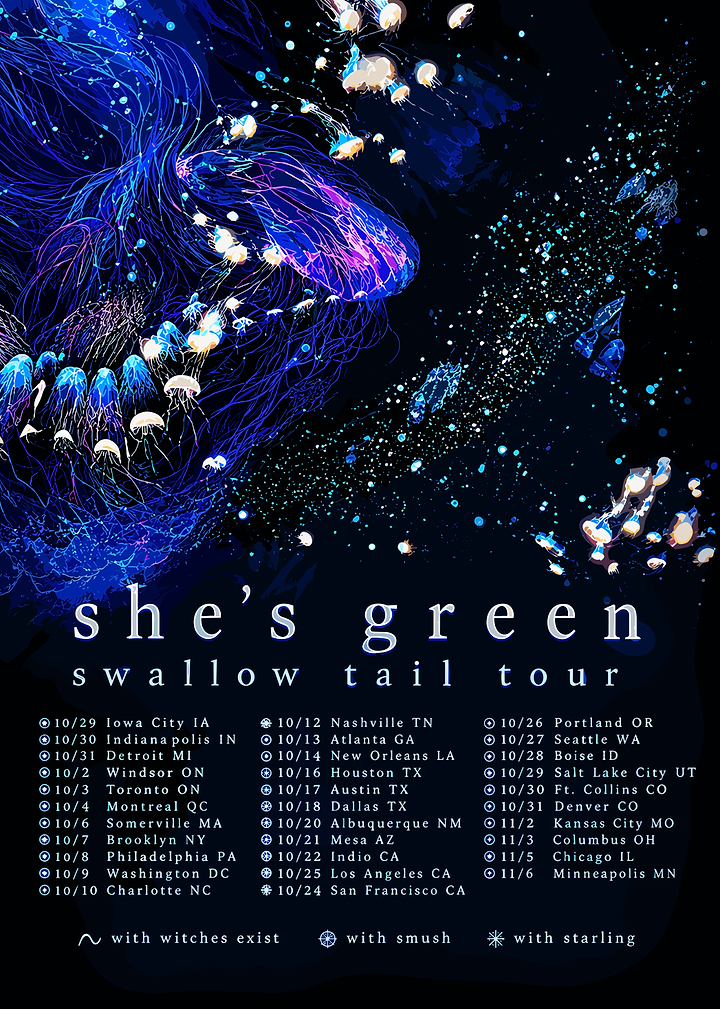 She's Green Swallow Tail Tour Poster