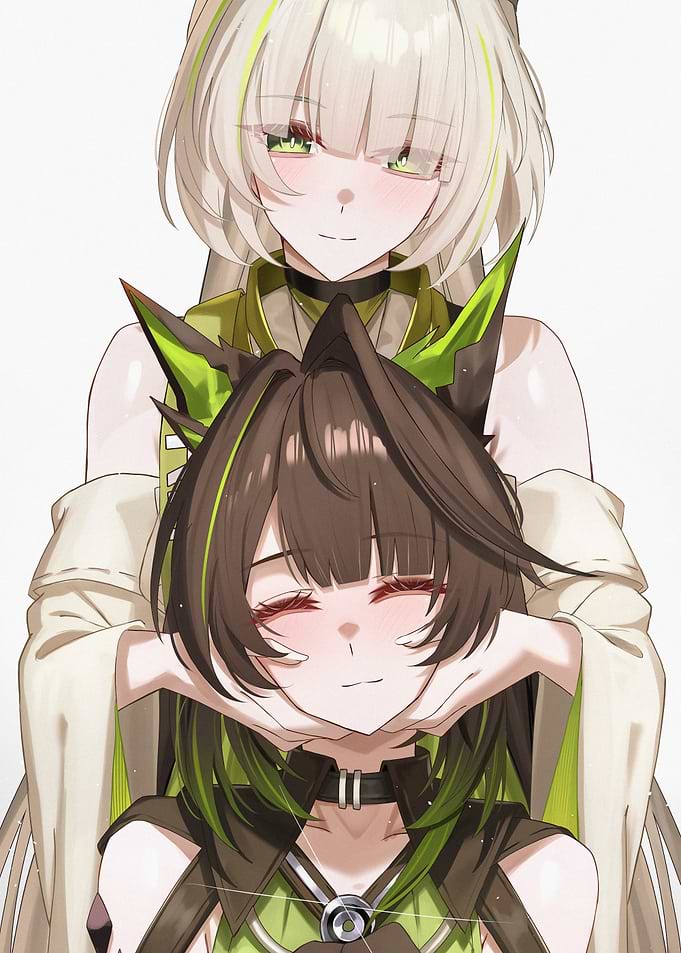 Anime Girls with Green Accents