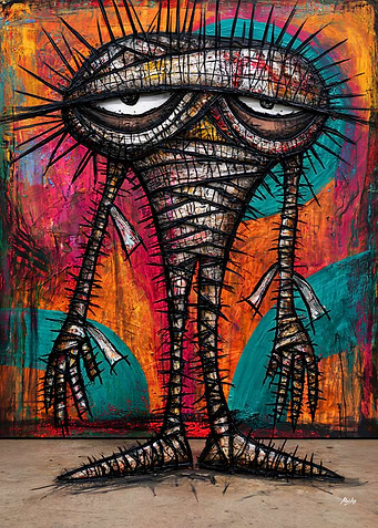 Loose-Bandage Mummy - Psychedelic Halloween Character