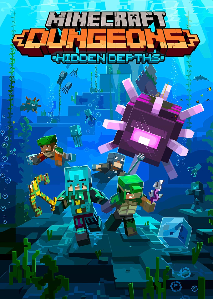Minecraft Dungeons Hidden Depths Poster