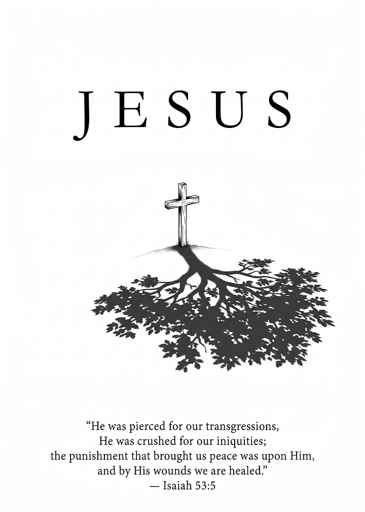 Jesus Cross Tree Shadow Art