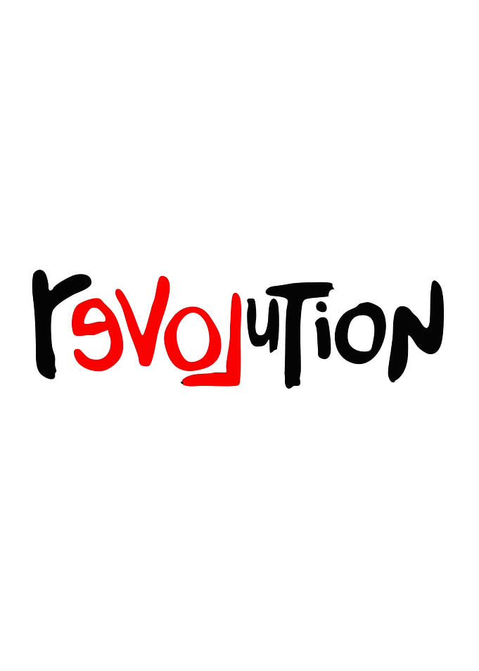 Revolution Love Ambigram Typography