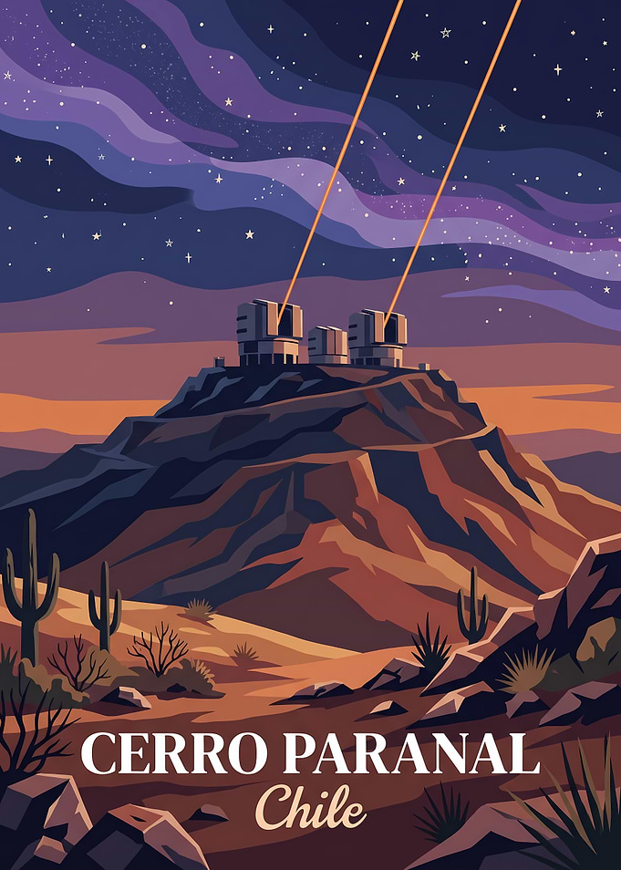 Cerro Paranal Chile Travel Poster