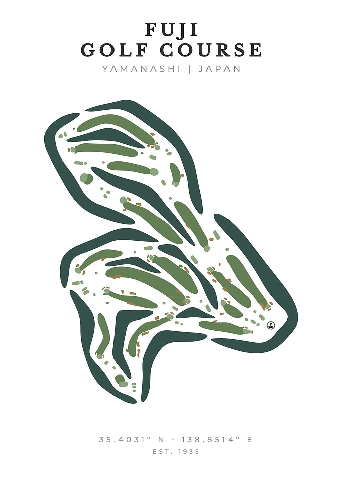 Fuji Golf Course Minimalist Map