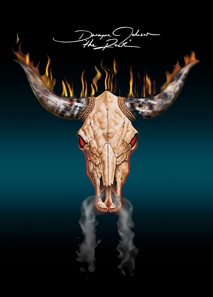 The Rock: Fiery Skull Icon