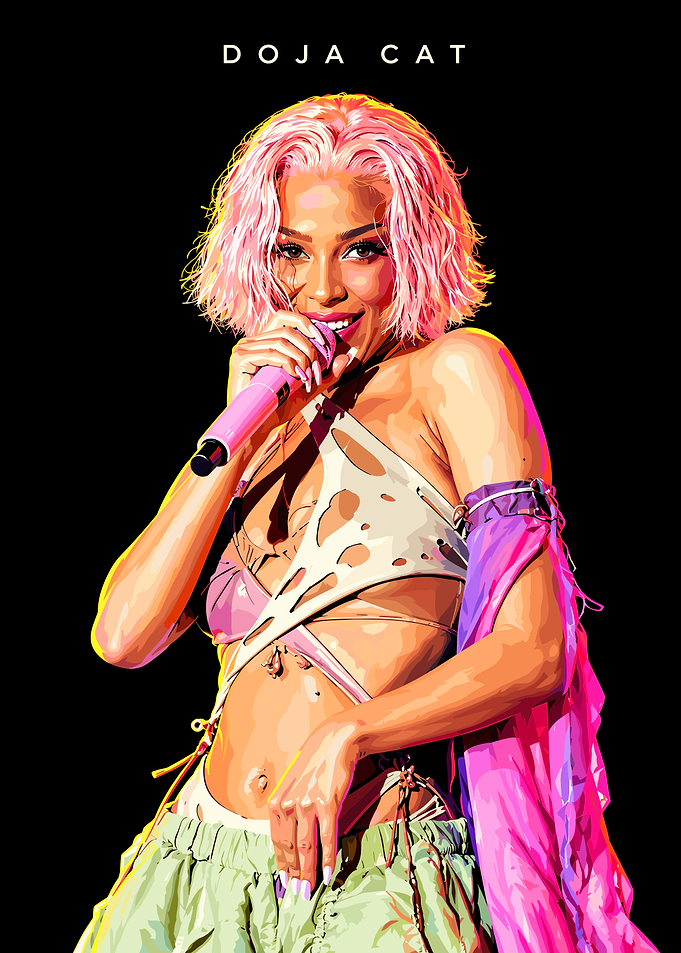 Doja Cat Pop Art Portrait
