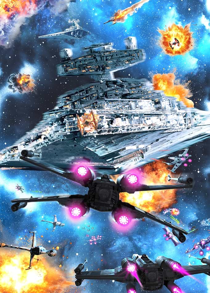 Galactic Clash: Star Destroyer Under Fire