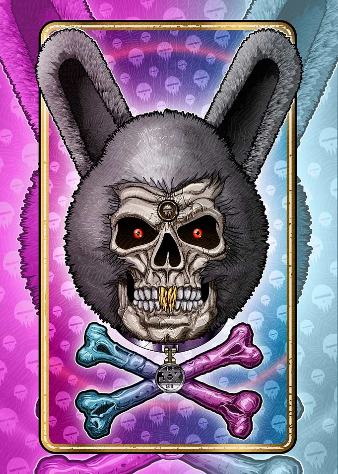 Skull Bunny Mascot Digital Art