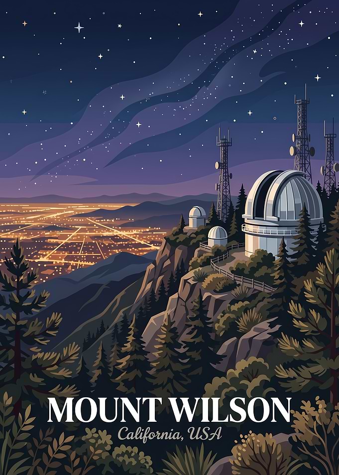 Mount Wilson Observatory Travel Poster