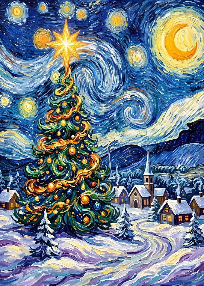 Starry Night Christmas Tree