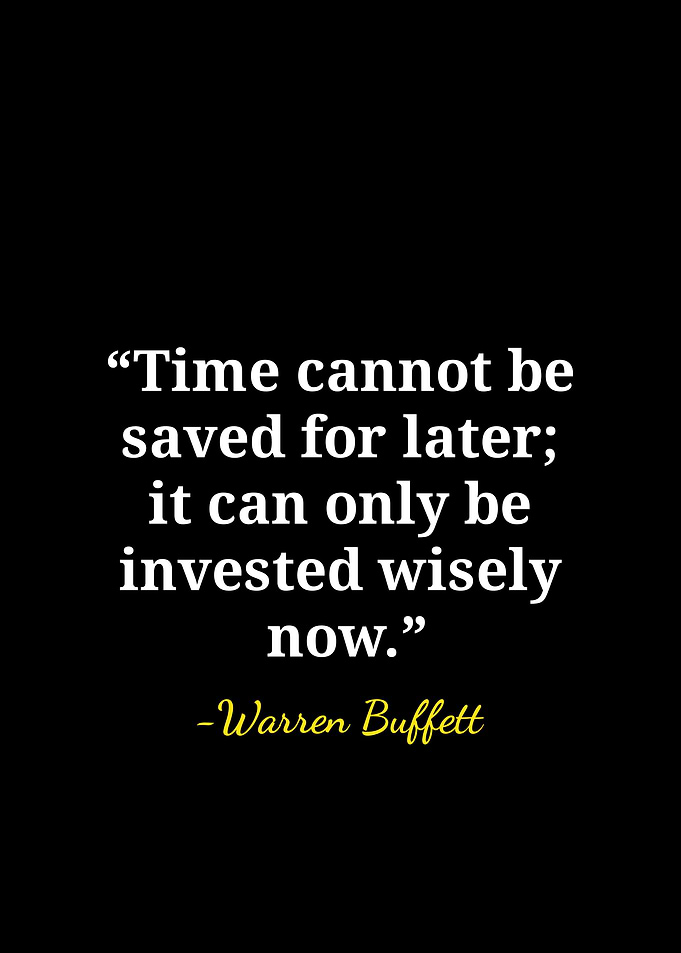 Warren Buffett Inspirational Quote Poster