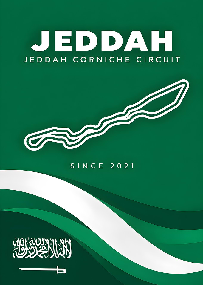 Jeddah Corniche Circuit F1 Poster