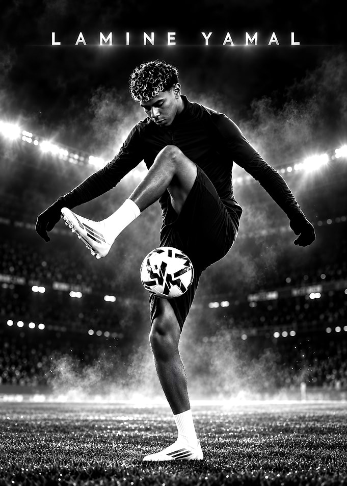 Lamine Yamal Soccer Player Poster