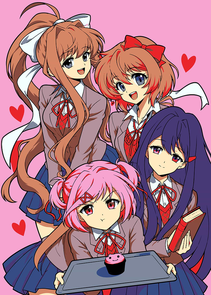 Doki Doki Literature Club Character Illustration