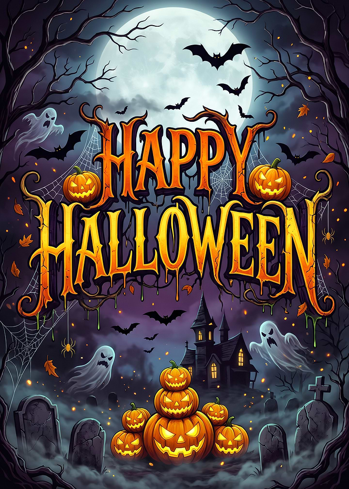 Happy Halloween Spooky Night Poster