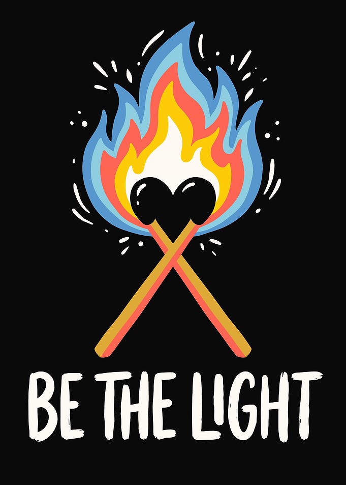 Be The Light Matchstick Illustration