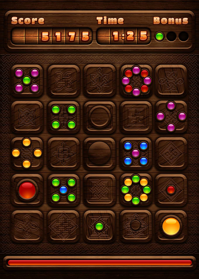 Wooden Puzzle Game Interface