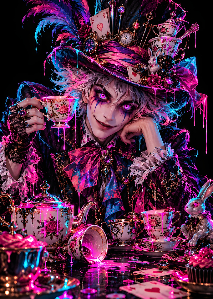 Grinning Hatter Teacup Portrait