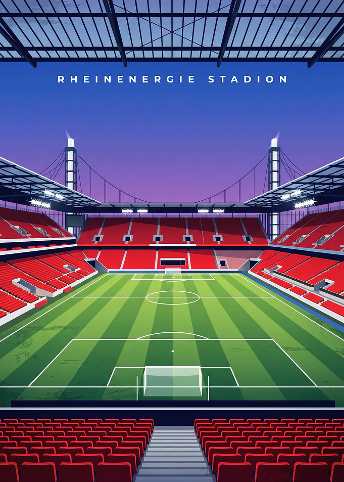 RheinEnergie Stadion Soccer Stadium Illustration
