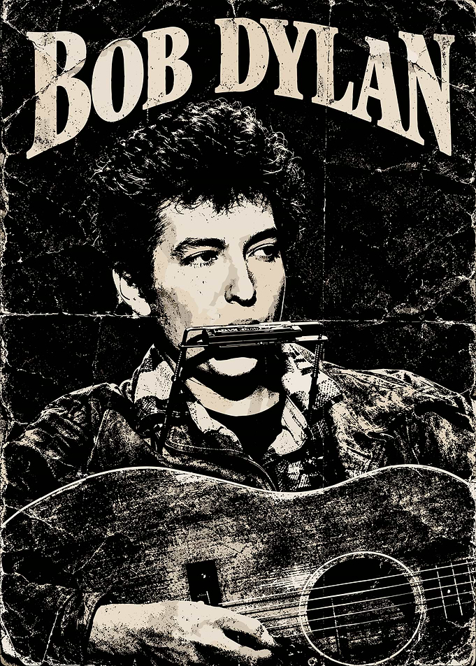 Bob Dylan Vintage Style Poster