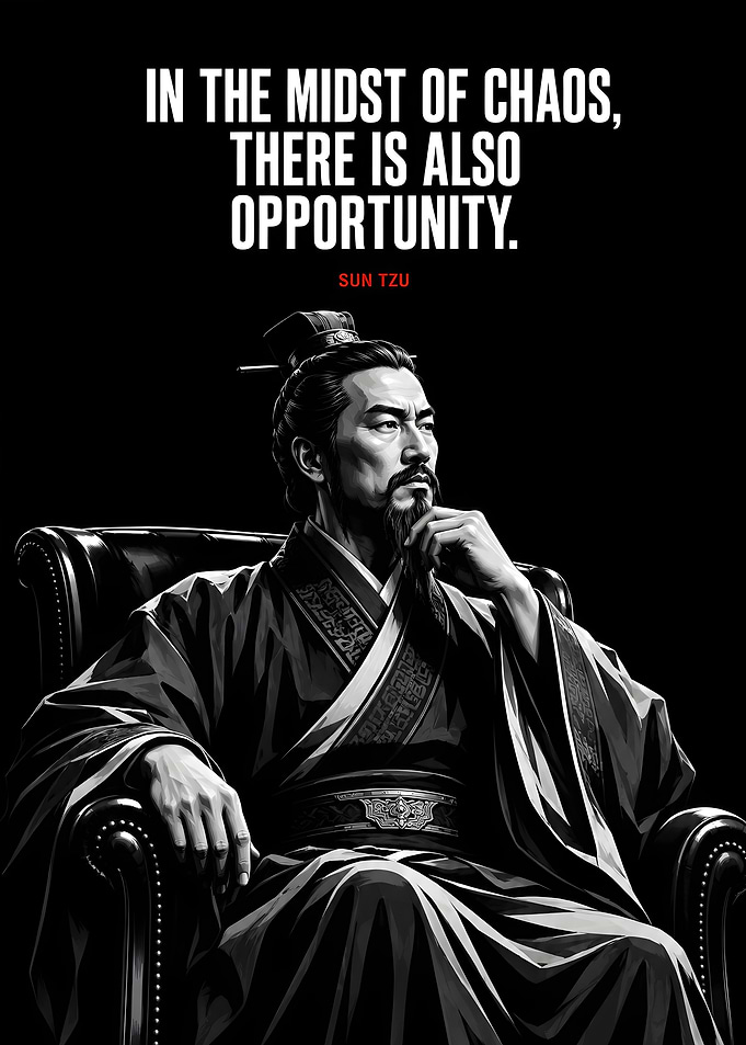 Sun Tzu Inspirational Quote Poster