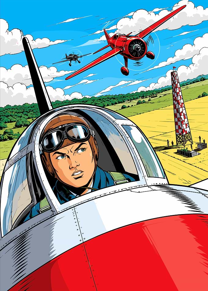 Dan Cooper Comic Book Pilot Art