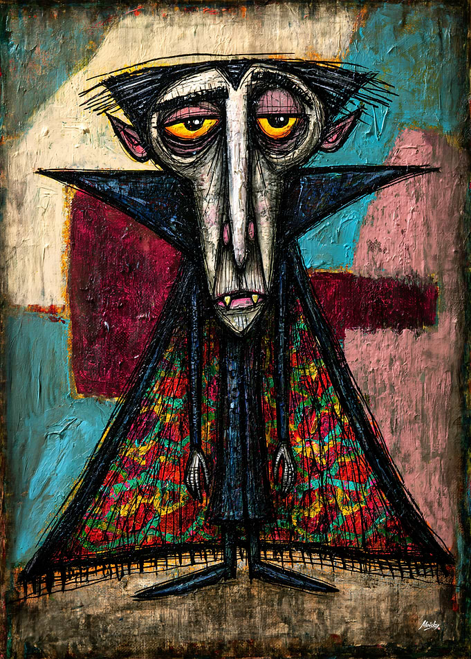 Unimpressed Vampire - Grotesque Halloween Character