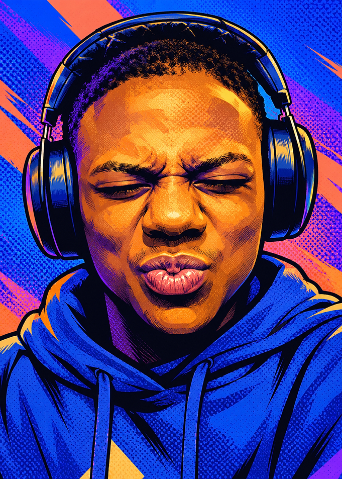 Vibrant Pop Art Portrait of IShowSpeed