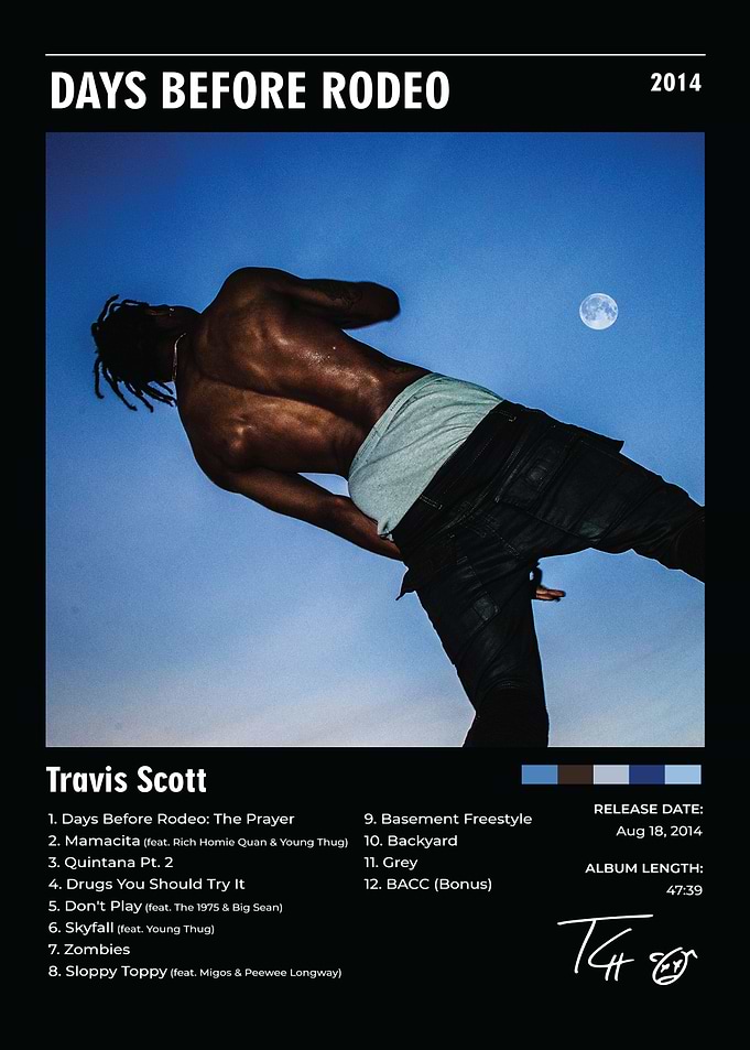 Travis Scott Days Before Rodeo Poster